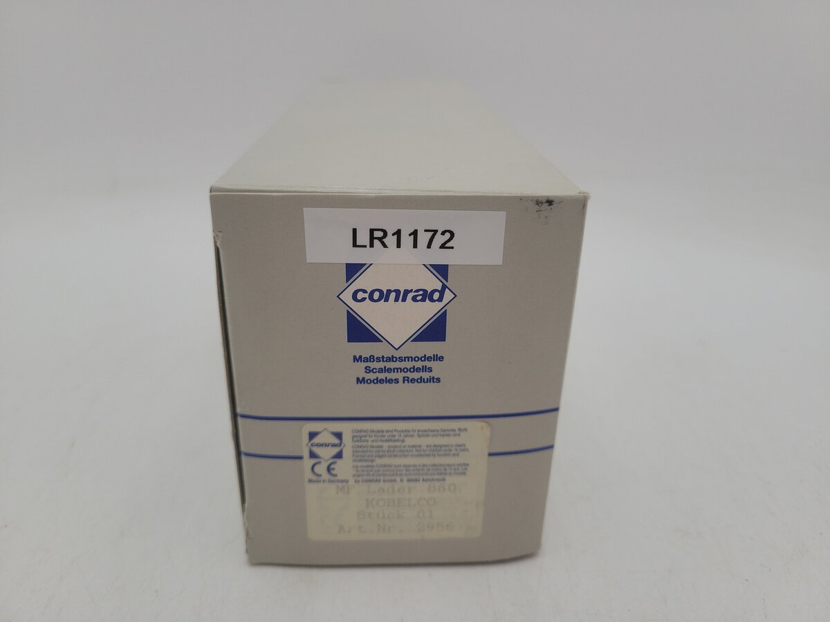 Conrad 2956 1:35 Scale Yellow & Black MF Lader TL860 Kobelco Diecast EX/Box