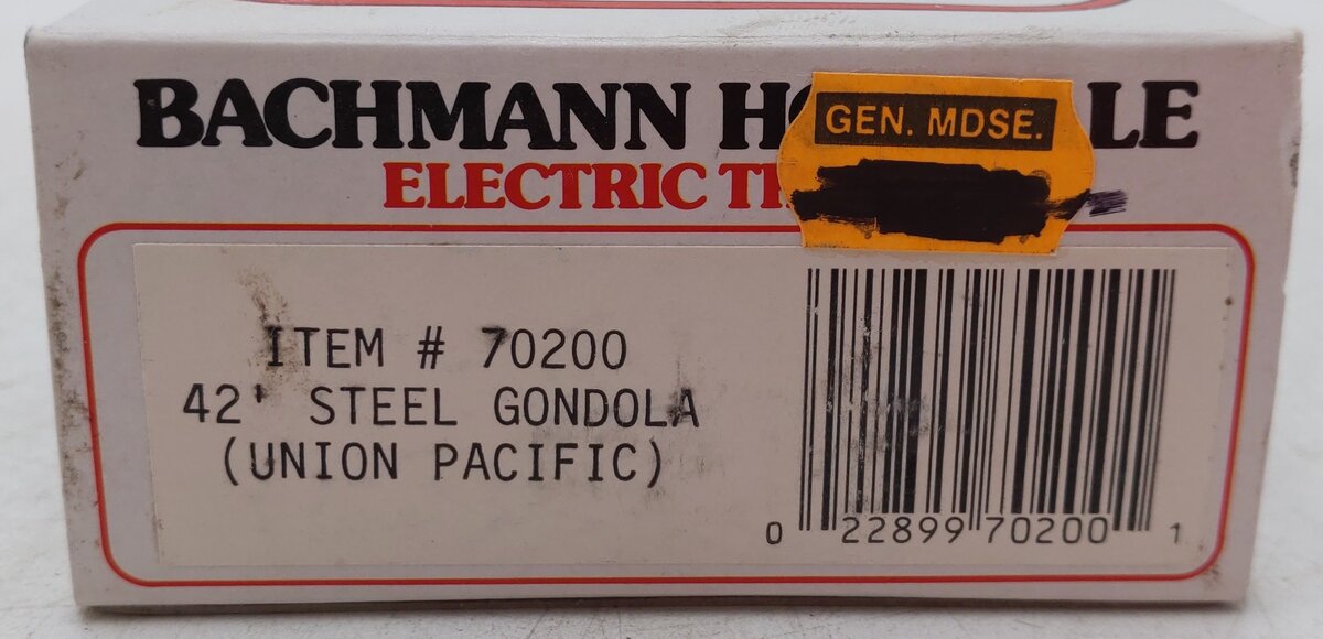 Bachmann 70200 HO Scale Union Pacific 42' Steel Gondola #65263 EX/Box
