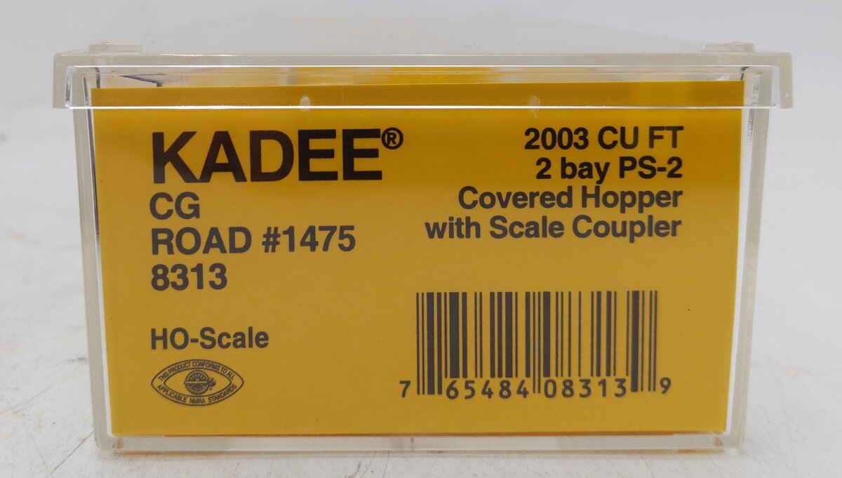 Kadee 8313 HO Scale Central of Georgia PS-2 Covered Hopper #1475 EX/Box