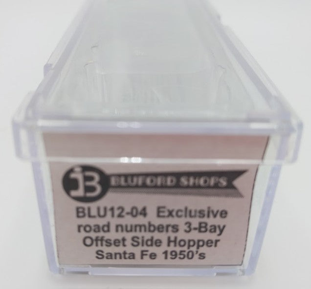 Bluford Shops BLU12-04 N Scale Santa Fe 3-Bay Offset Side Hopper Car #78648 LN/Box