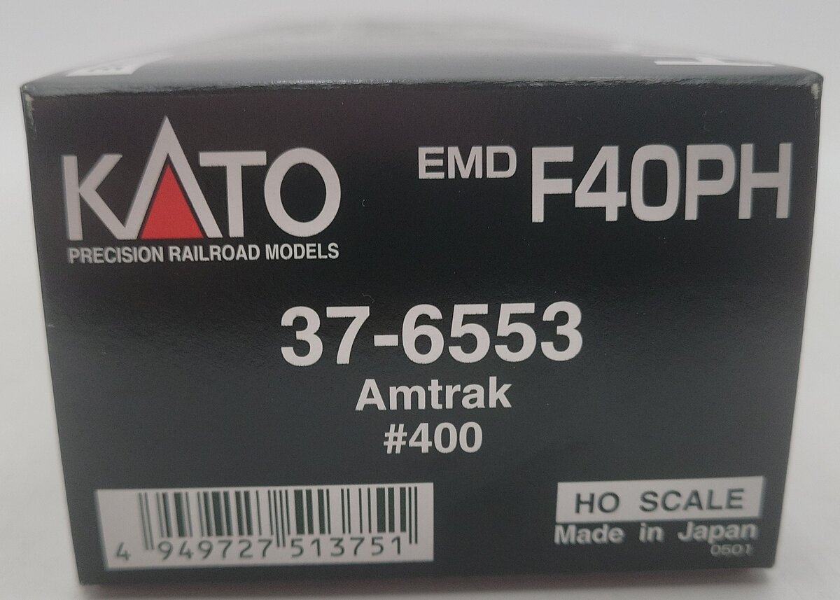 Kato 37-6553 Amtrak EMD F-40PH Diesel Locomotive W/ DCC & Sound #400 EX/Box