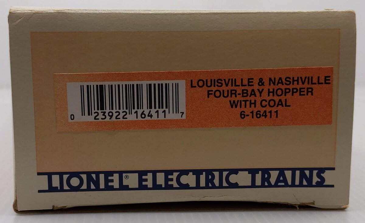 Lionel 6-16411 O Gauge Louisville & Nashville Quad Hopper w/ Coal Load #16411 EX/Box