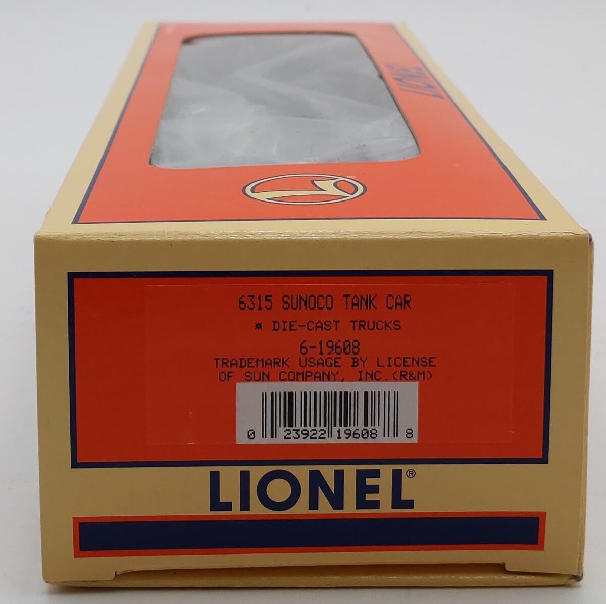 Lionel 6-19608 O Gauge Sunoco Single Dome Tank Car #6315 LN/Box
