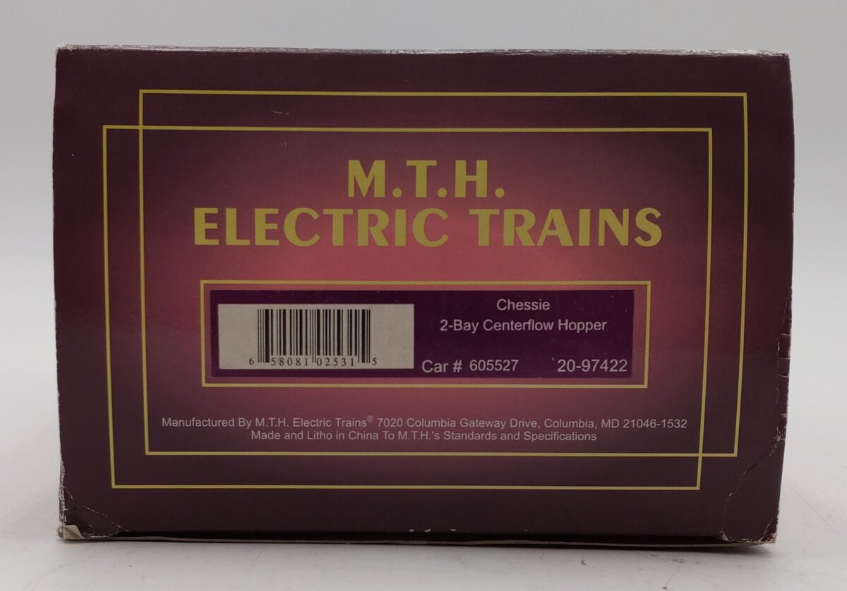 MTH 20-97422 O Gauge Chessie System 2-Bay Centerflow Hopper #605527 LN/Box