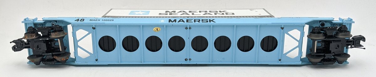 MTH 20-95062 O Scale Maersk Sealand Stack Car w/3 Containers #100029 VG