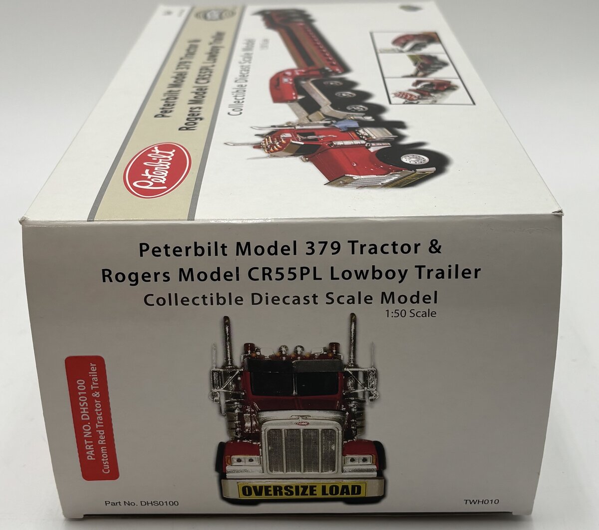 TWH Collectibles TWH010 1:50 Peterbilt 379 Tractor/Rogers CR55PL Lowboy Trailer LN/Box