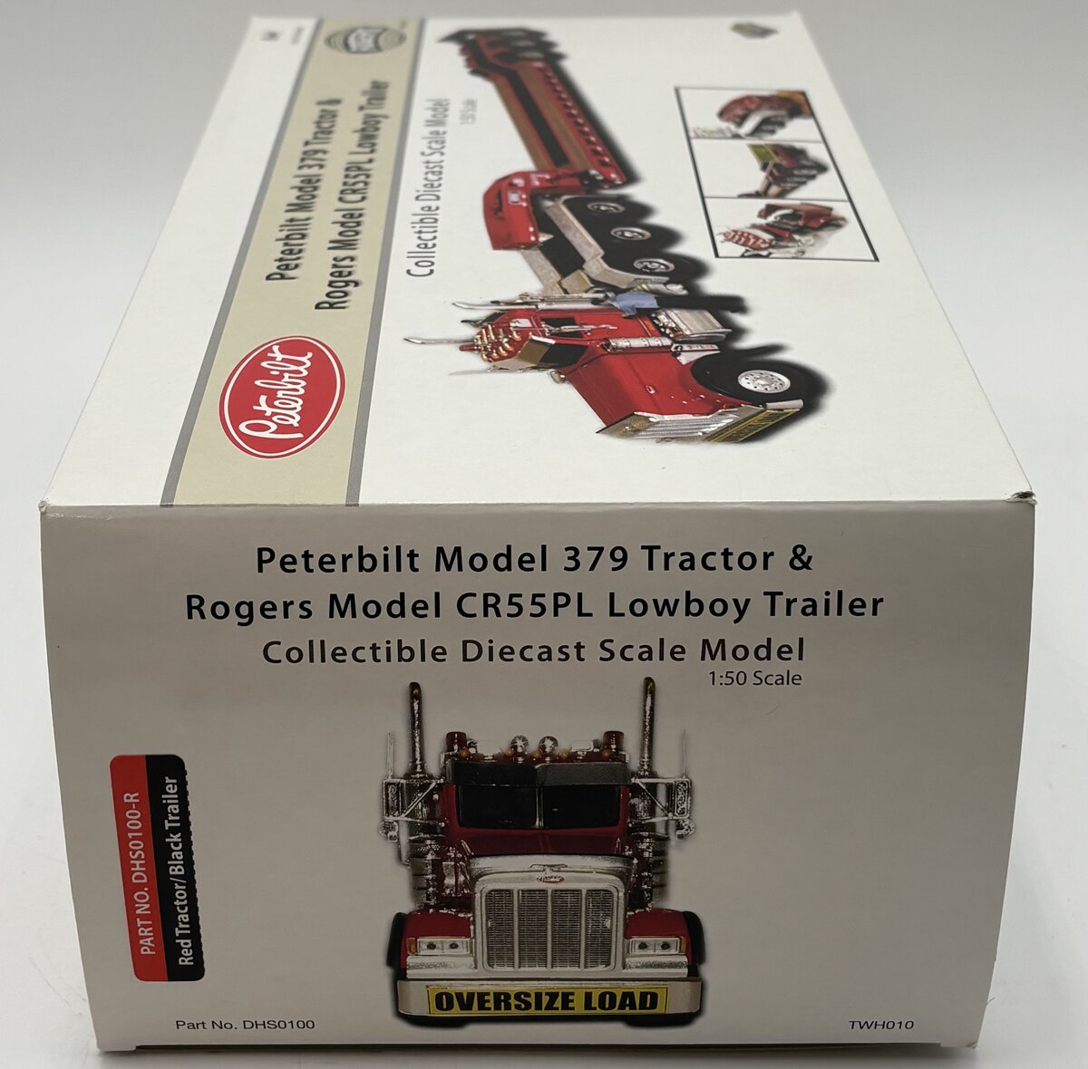 TWH Collectibles TWH010 1:50 Peterbilt 379 Tractor/Rogers CR55PL Lowboy Trailer LN/Box