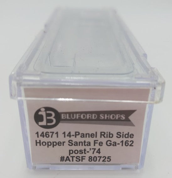 Bluford Shops 14671 N Santa Fe Ga-162 Post-'74 14-Panel 3-Bay Hopper Car #80725