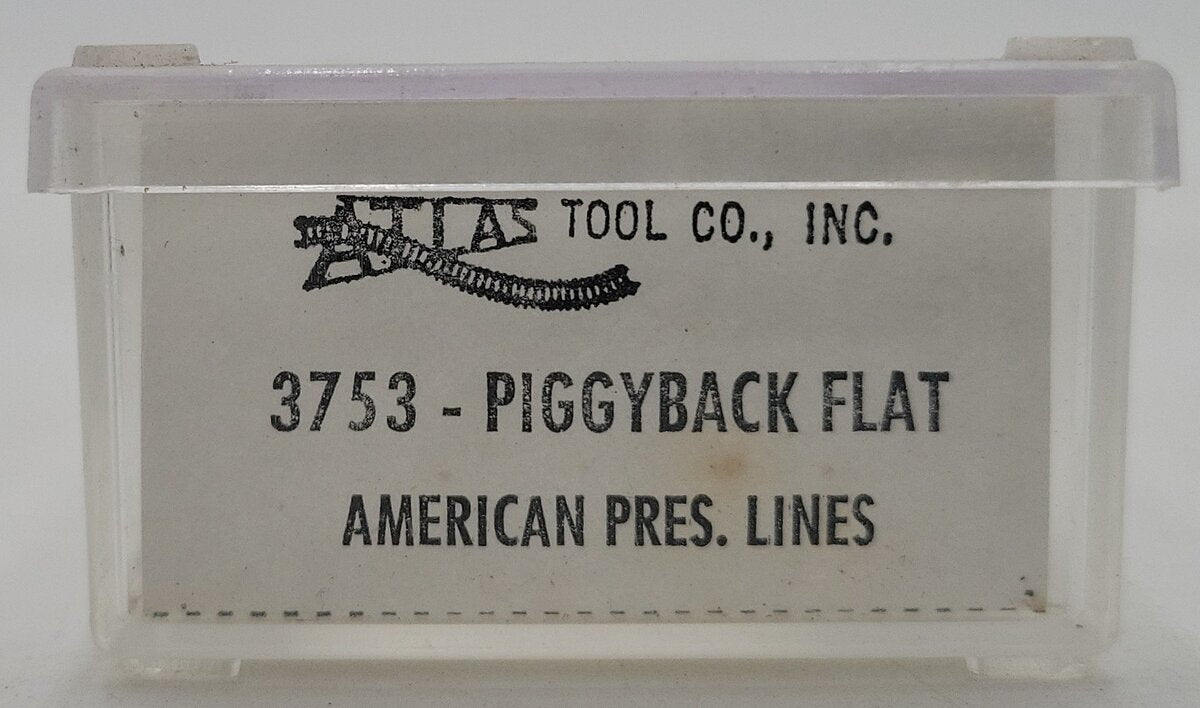Atlas 3753 N Scale CP Rail Flat Car w/ American President Lines Trailers EX/Box