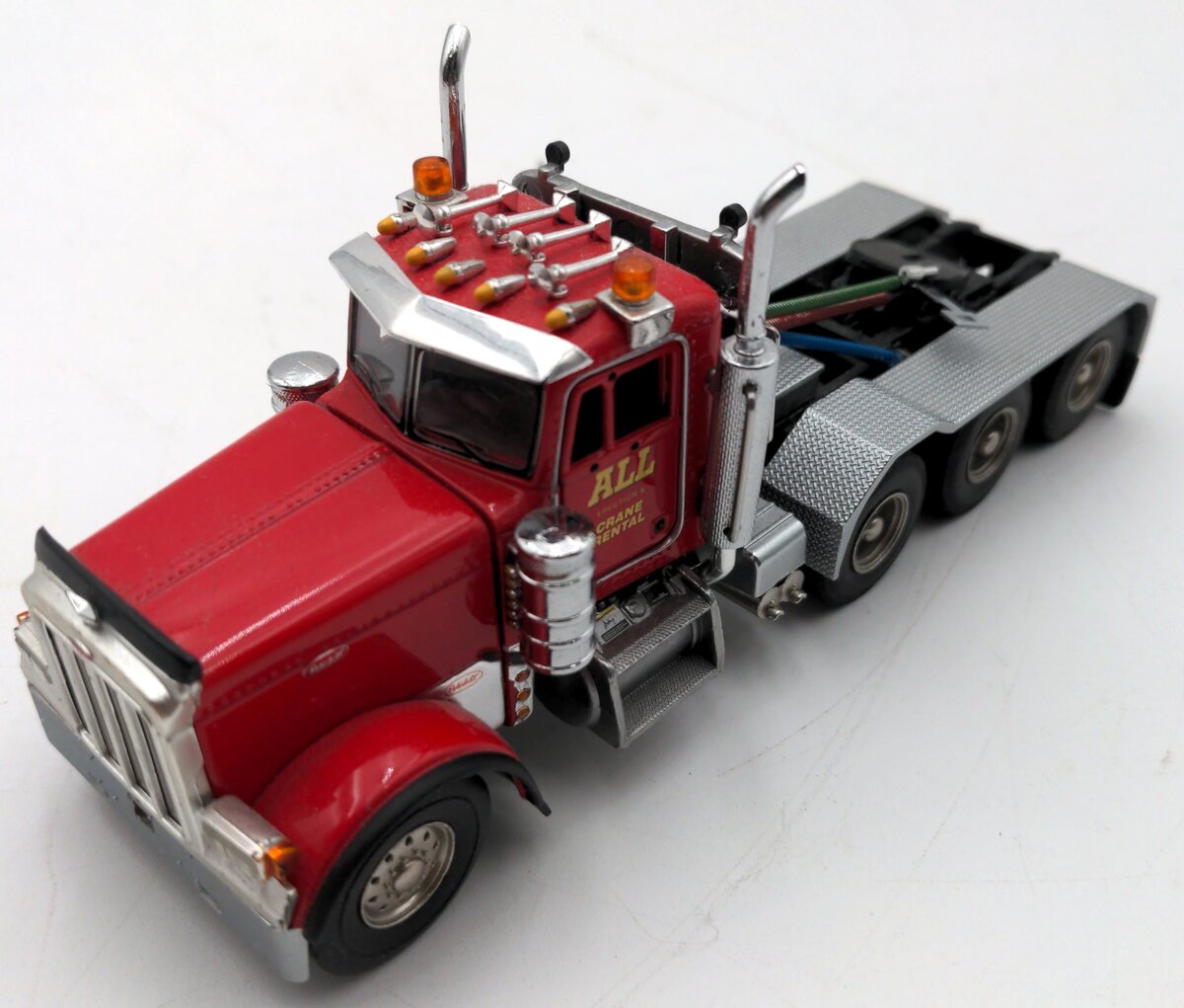 Sword Models SW2027-ALL 1:50 Diecast Peterbilt 379 Tractor w/ Lowboy Trailer VG