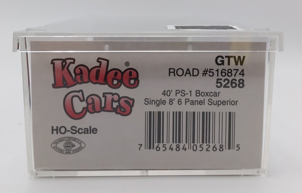 Kadee 5268 HO Scale GTW 40' PS-1 Boxcar #516874 EX/Box