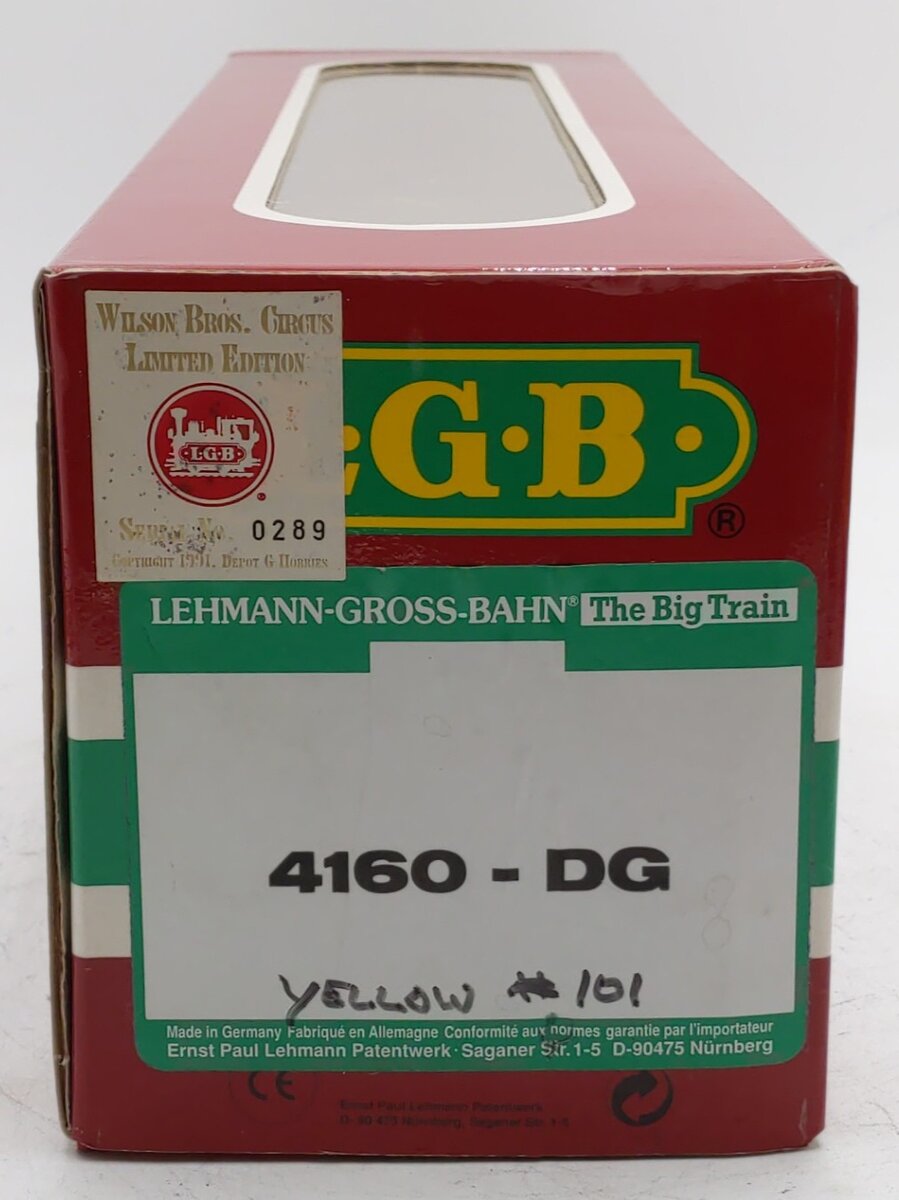 LGB 4160-DG G Scale Wilson Brothers Flatcar #101 EX/Box