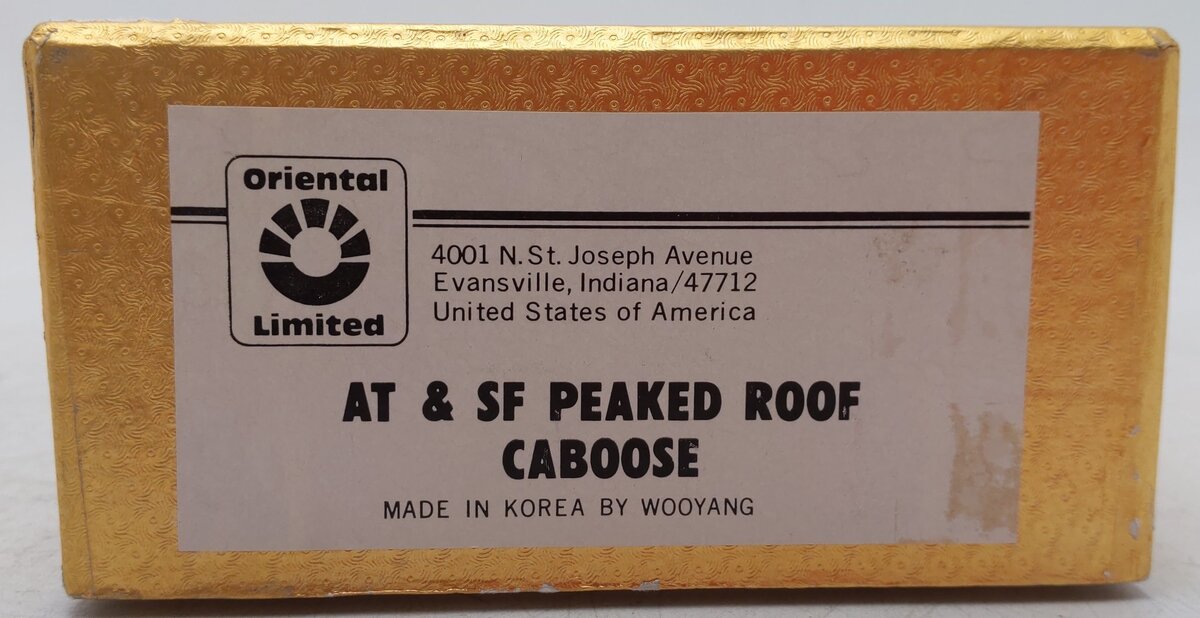 Oriental Limited HO Scale BRASS AT&SF Round Roof Caboose #2262 - Painted EX/Box