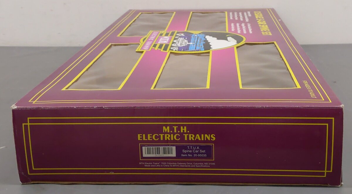 MTH 20-95035 O Gauge T.T.U.X. Spine Car Set with Loads (Set of 5) EX/Box