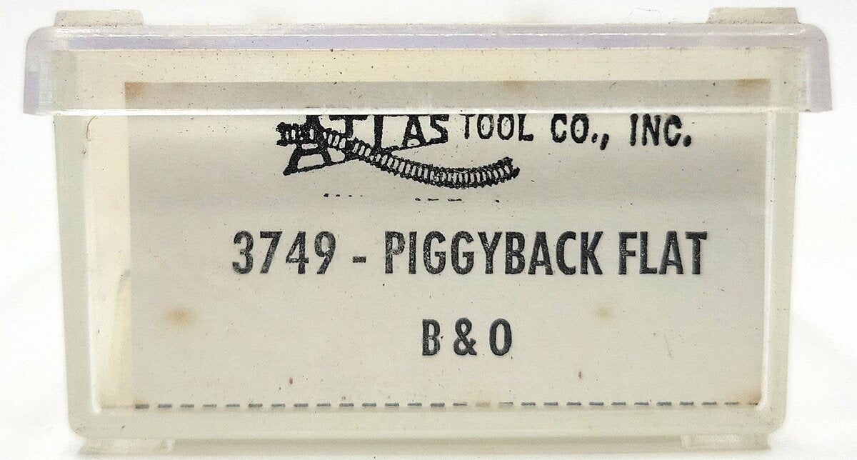 Atlas 3749 N Scale Baltimore & Ohio Piggy Back Flat #8709 w/B&O Toffee Trailers LN/Box