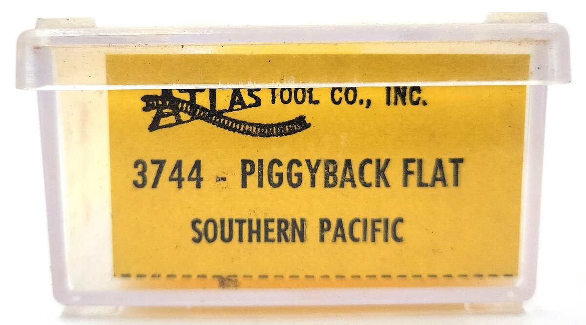 Atlas 3744 N Scale South Pacific Piggyback Flat Car w/ Trailers EX/Box