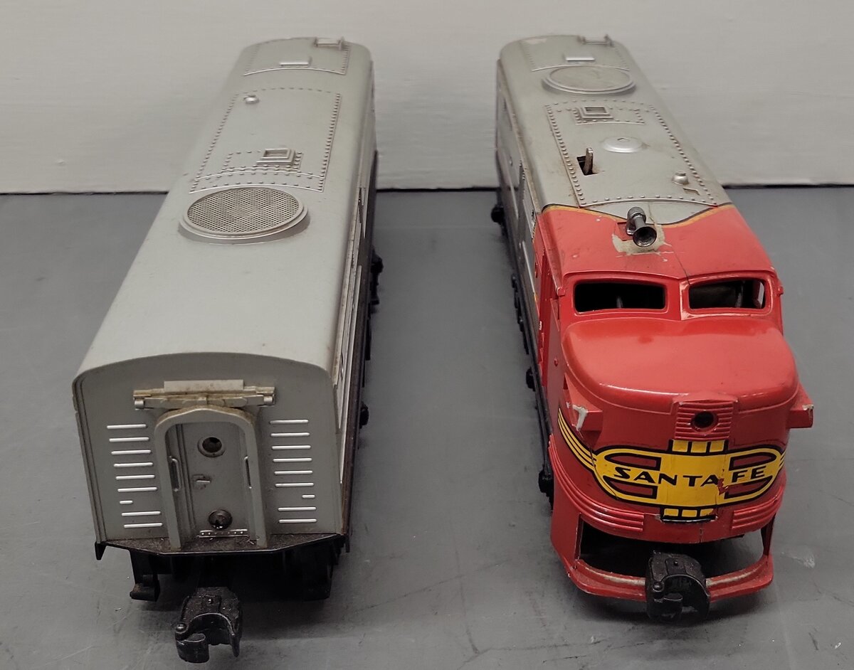 Lionel 223 Vintage O Santa Fe Alco AB Diesel Engine Set VG