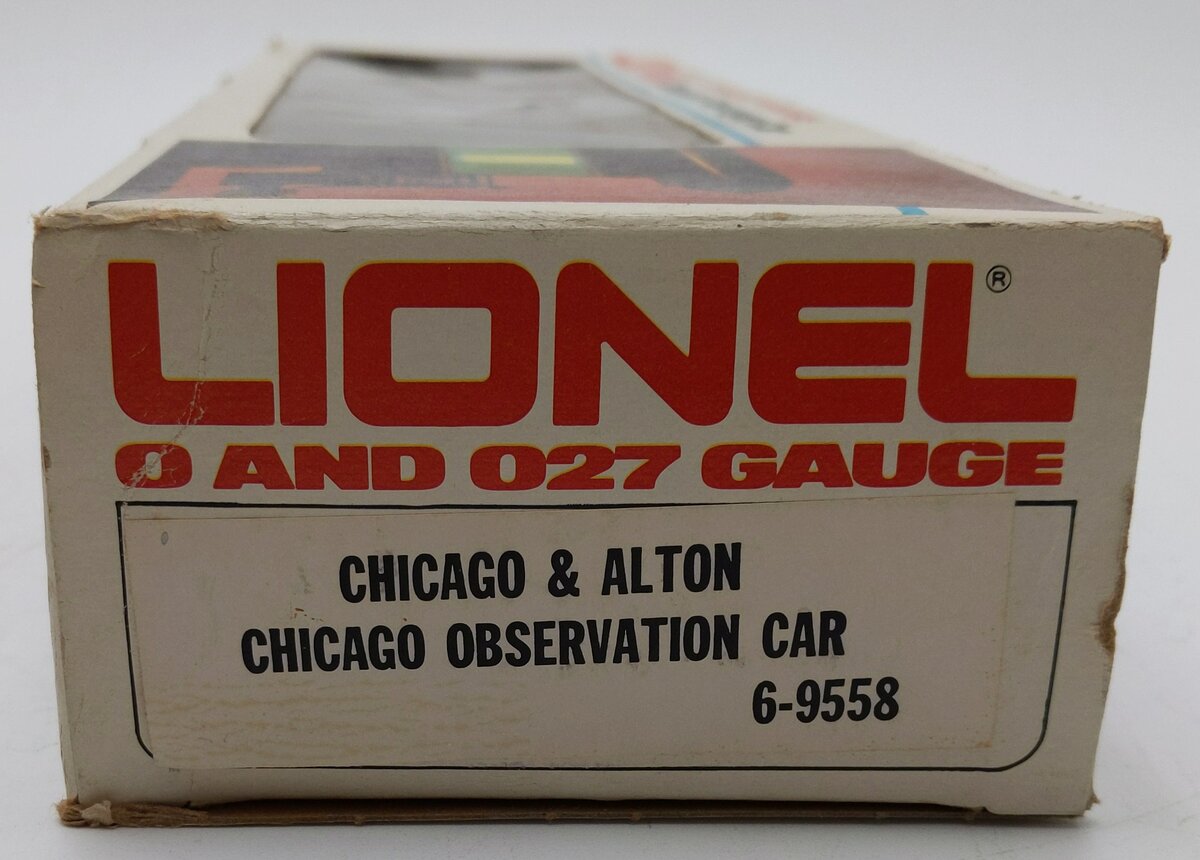 Lionel 6-9558 O Gauge Chicago & Alton "Chicago" Observation Car LN/Box