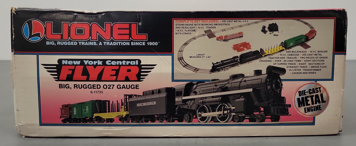 Lionel 6-11735 O Gauge New York Central Flyer Steam Freight Train Set EX/Box