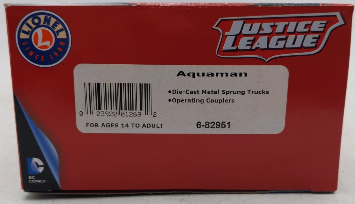 Lionel 6-82951 O Gauge Aquaman Justice League Boxcar LN/Box