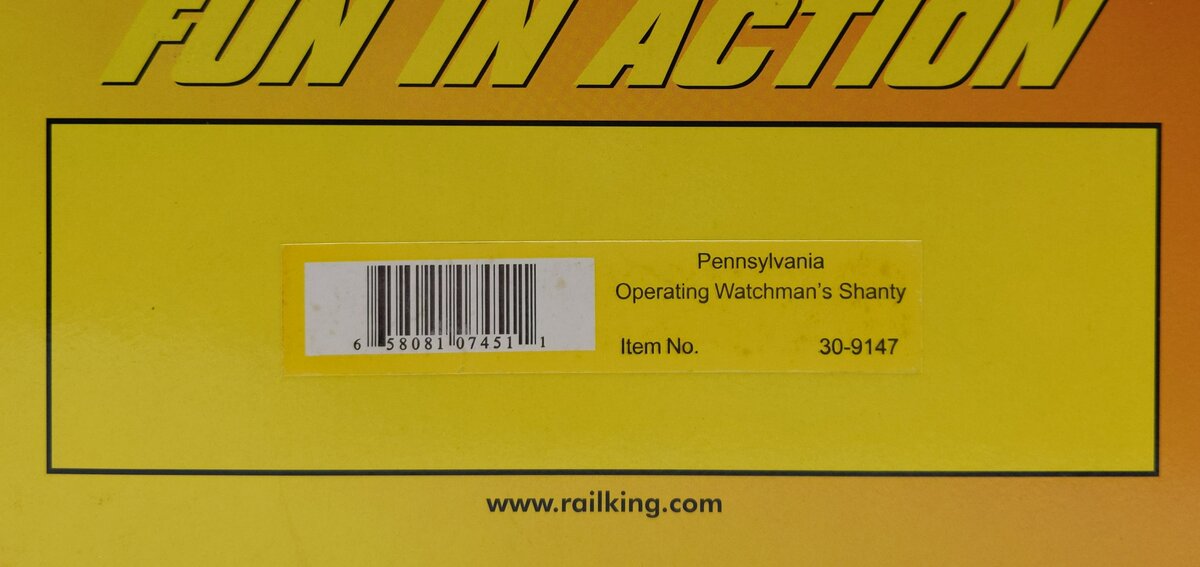 MTH 30-9147 O Gauge PRR Operating Watchman's Shanty EX/Box