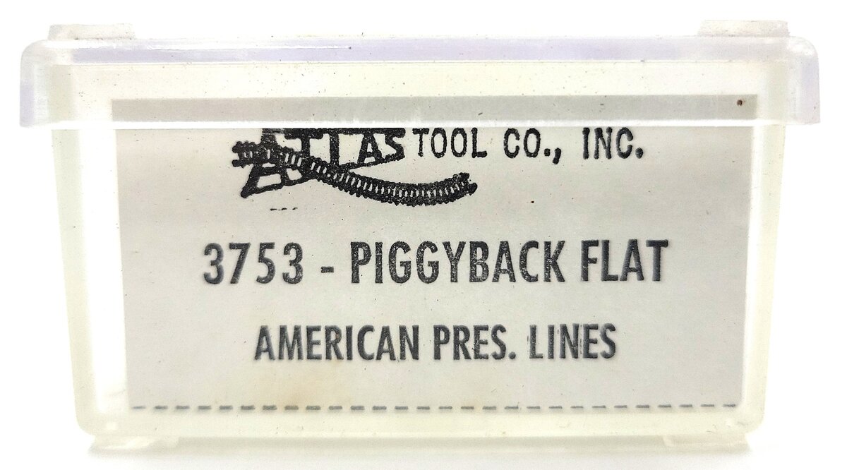 Atlas 3753 N Scale Conrail Flat Car w/ American President Lines Trailers VG/Box