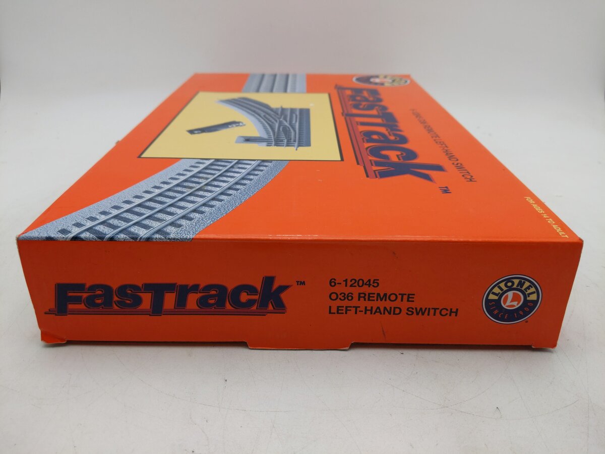 Lionel 6-12045 O36 Left Hand Remote-Control FasTrack Curved Switch Turnout EX/Box