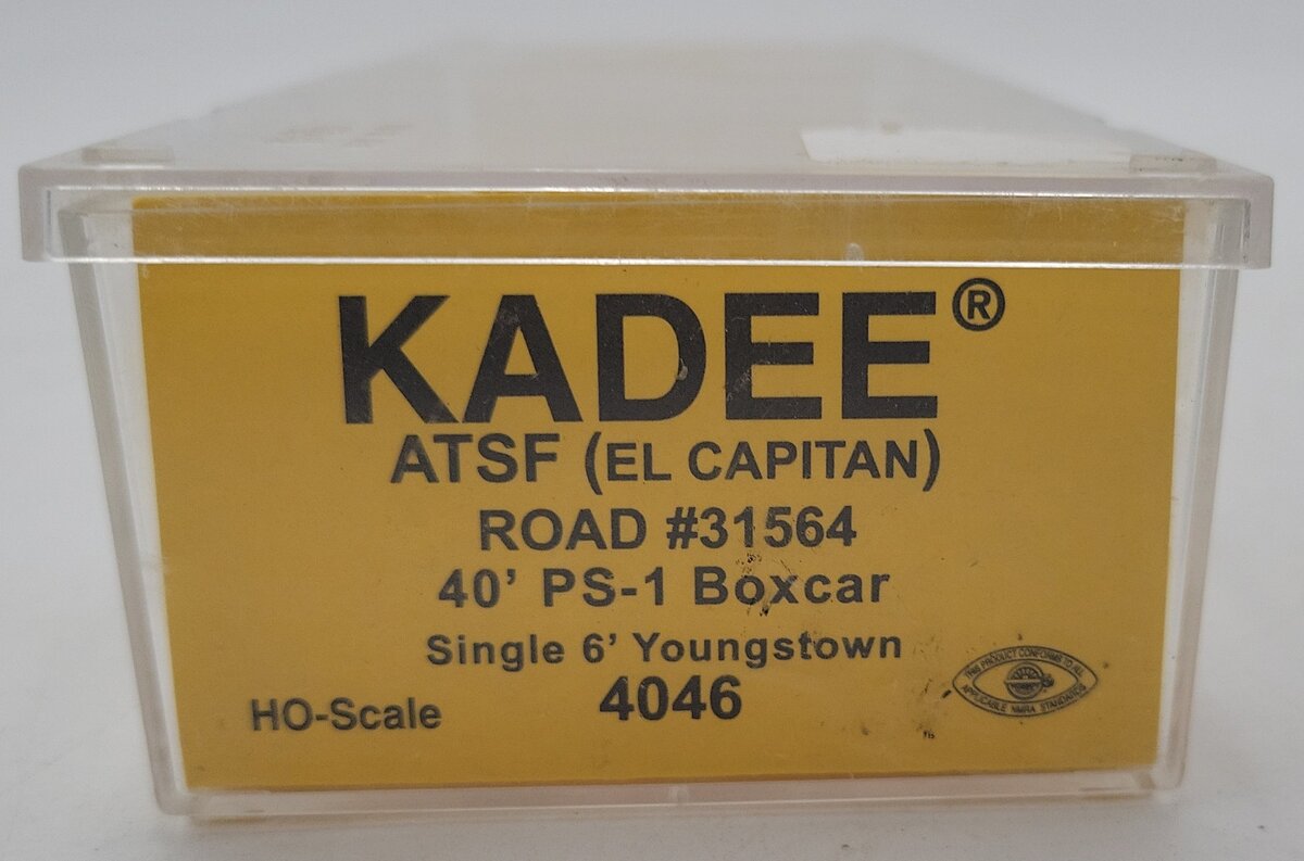 Kadee 4046 HO Atchison, Topeka & Santa Fe El Captain 40' PS-1 Boxcar EX/Box