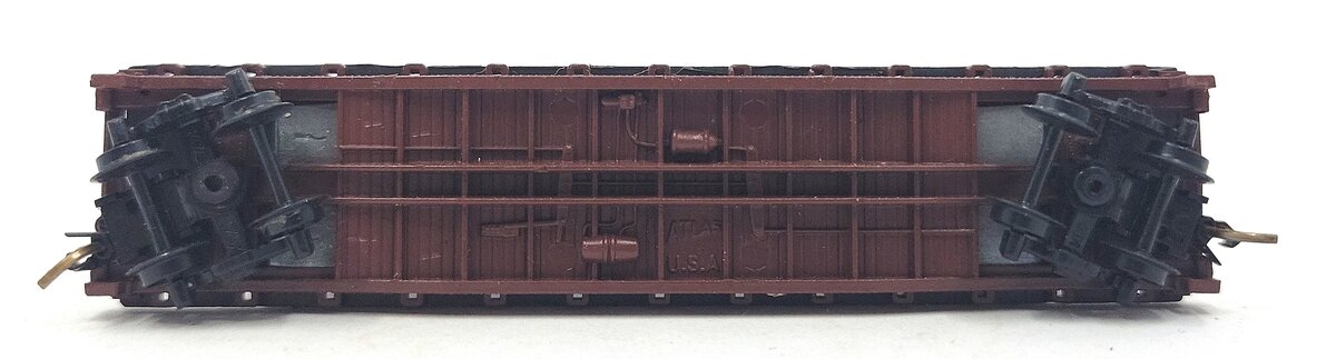 Atlas 3745 N Scale Southern Pacific Piggyback Flatcar w/Trailers EX