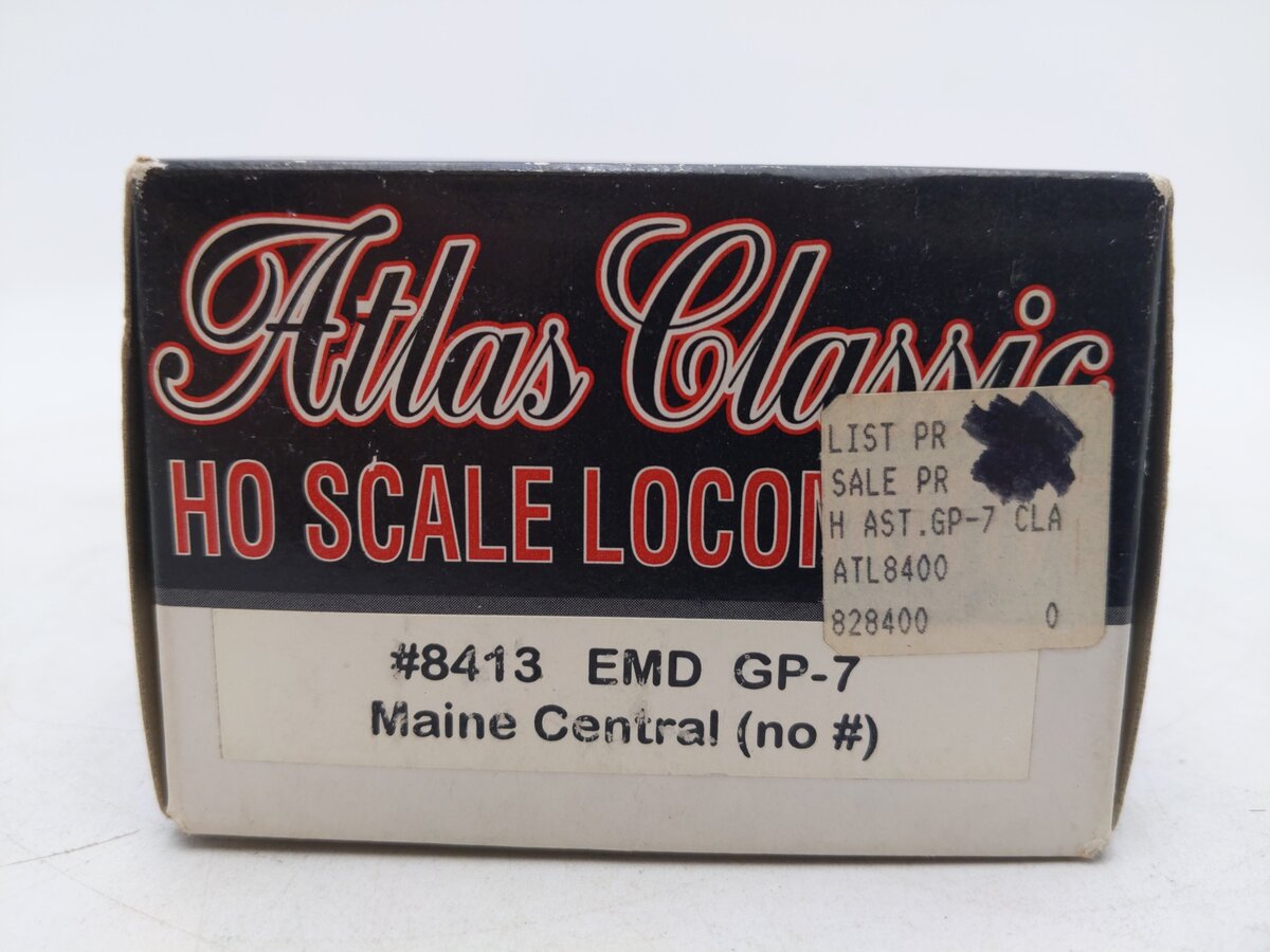 Atlas 8413 HO Scale Maine Central EMD GP-7 Diesel Locomotive EX/Box