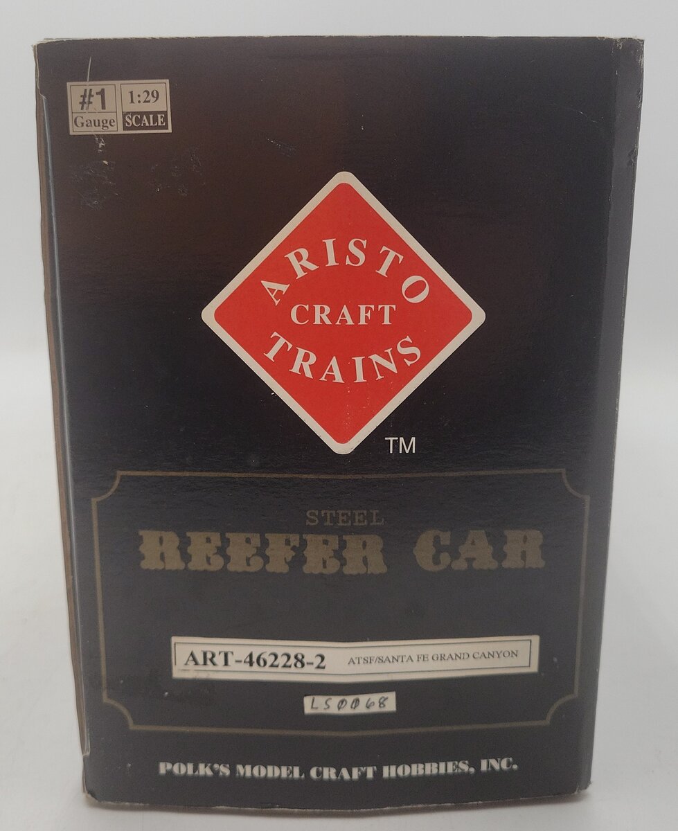 Aristo-Craft 46228-2 G Scale ATSF Grand Canyon Reefer #62282 (Metal Wheels) EX/Box