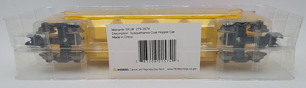 Menards 279-3574 O Susquehanna Coal Hopper Car NIB