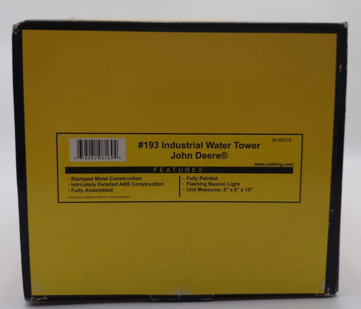MTH 30-90076 John Deere #193 Industrial Water Tower LN/Box