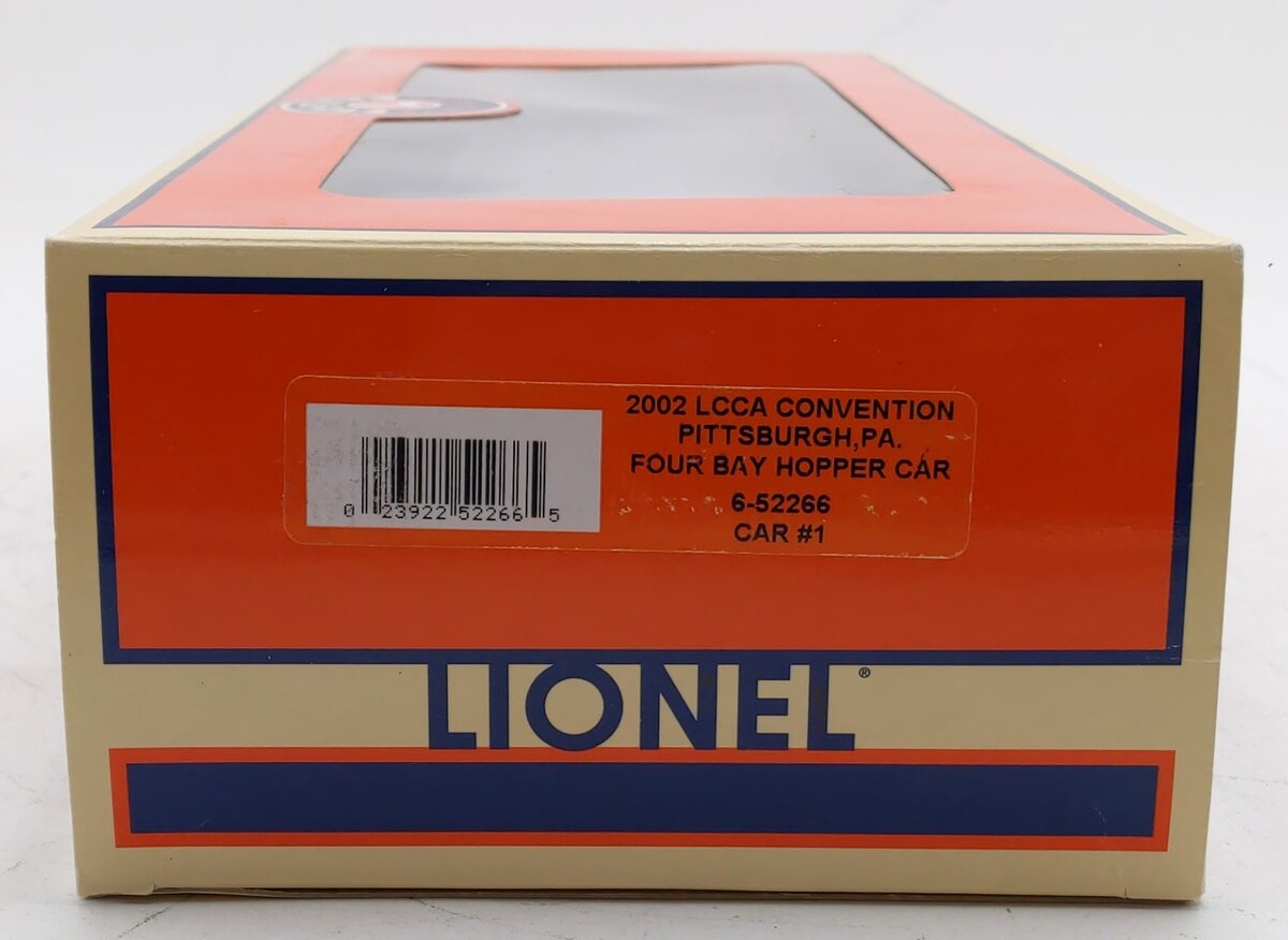 Lionel 6-52266 O Gauge 2002 LCCA Convention Pennsylvania 4-Bay Hopper #707024 LN/Box