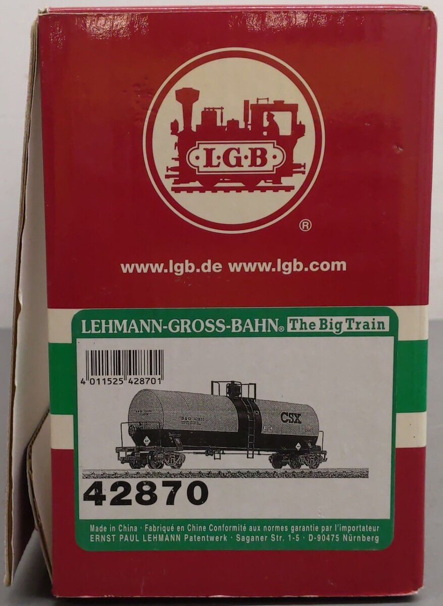 LGB 42870 G Scale CSX Tank Car LN/Box