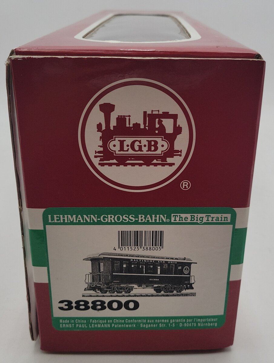 LGB 38800 G Scale Baltimore & Ohio Columbia Illuminated Passenger Car LN/Box