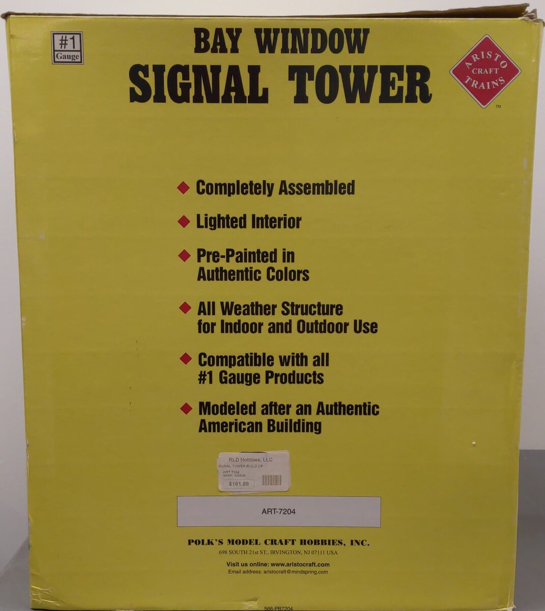Aristo-Craft 7204 G Scale Bay Window Signal Tower EX/Box