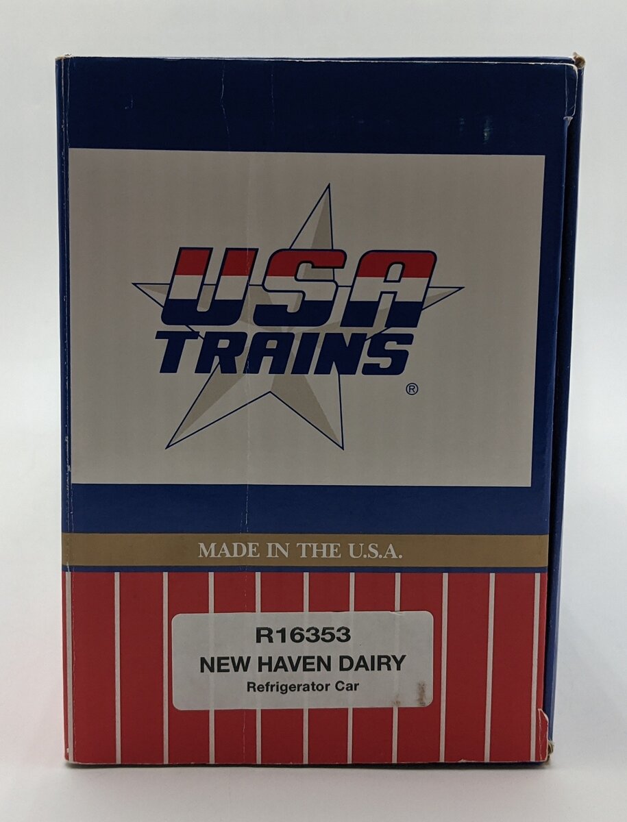 USA Trains 16353 G Scale New Haven Dairy Wood Ice Reefer Car EX/Box