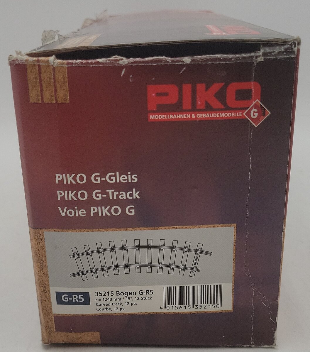 Piko 35215 G Code 332 Brass R5 48.8" Curve Track Sections (12) VG/Box
