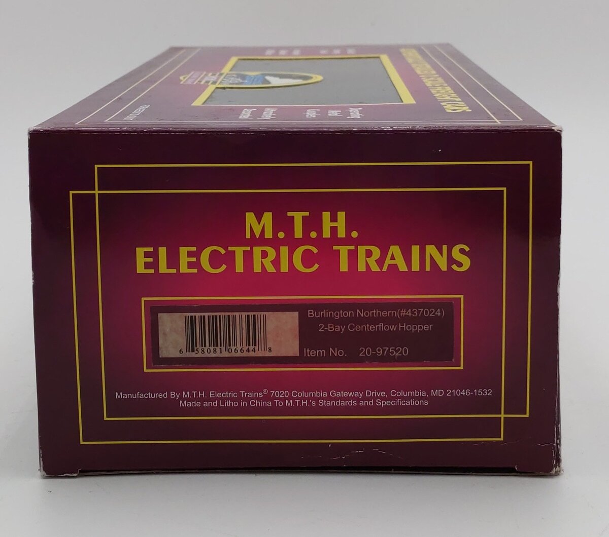 MTH 20-97520 Burlington Northern 2-Bay Hopper LN/Box