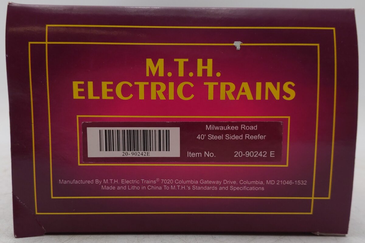 MTH 20-90242E Milwaukee Road 40' Steel Sided Reefer EX/Box