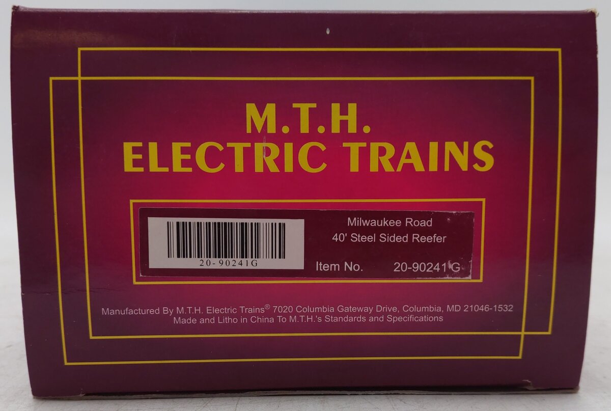MTH 20-90241G O Milwaukee Road 40' Steel Sided Reefer #4328 EX/Box