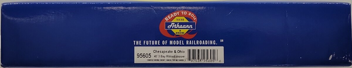 Athearn 95605 HO Scale C&O 40' 3Bay Ribbed Hopper (Set of 6) LN/Box