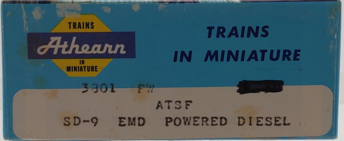 Athearn 3801 HO Santa Fe SD-9 Power Diesel Locomotive #2963 EX/Box