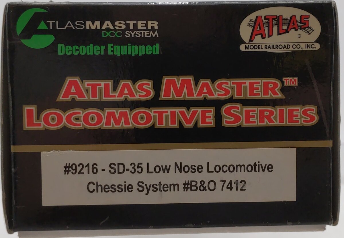 Atlas 9216 HO Scale Chessie System (B&O) SD-35 Diesel Locomotive #7412 w/DCC LN/Box