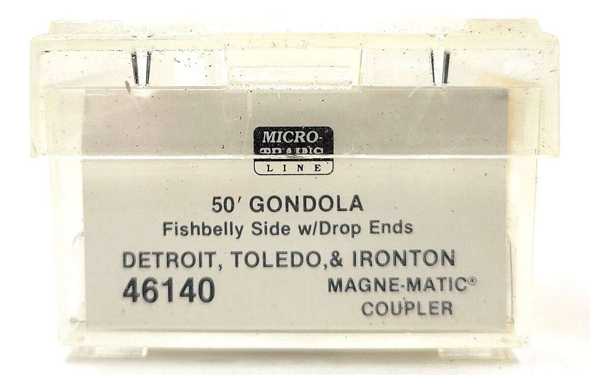 Micro-Trains 04600140 N Scale DT&I 50' Fishbelly Side Gondola #9148 w Drop Ends EX/Box