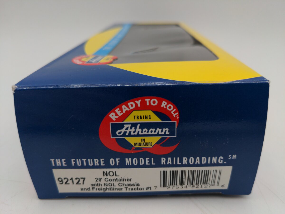 Athearn 92127 HO NOL COE w/Chassis & 20' Container #1 - RTR VG/Box