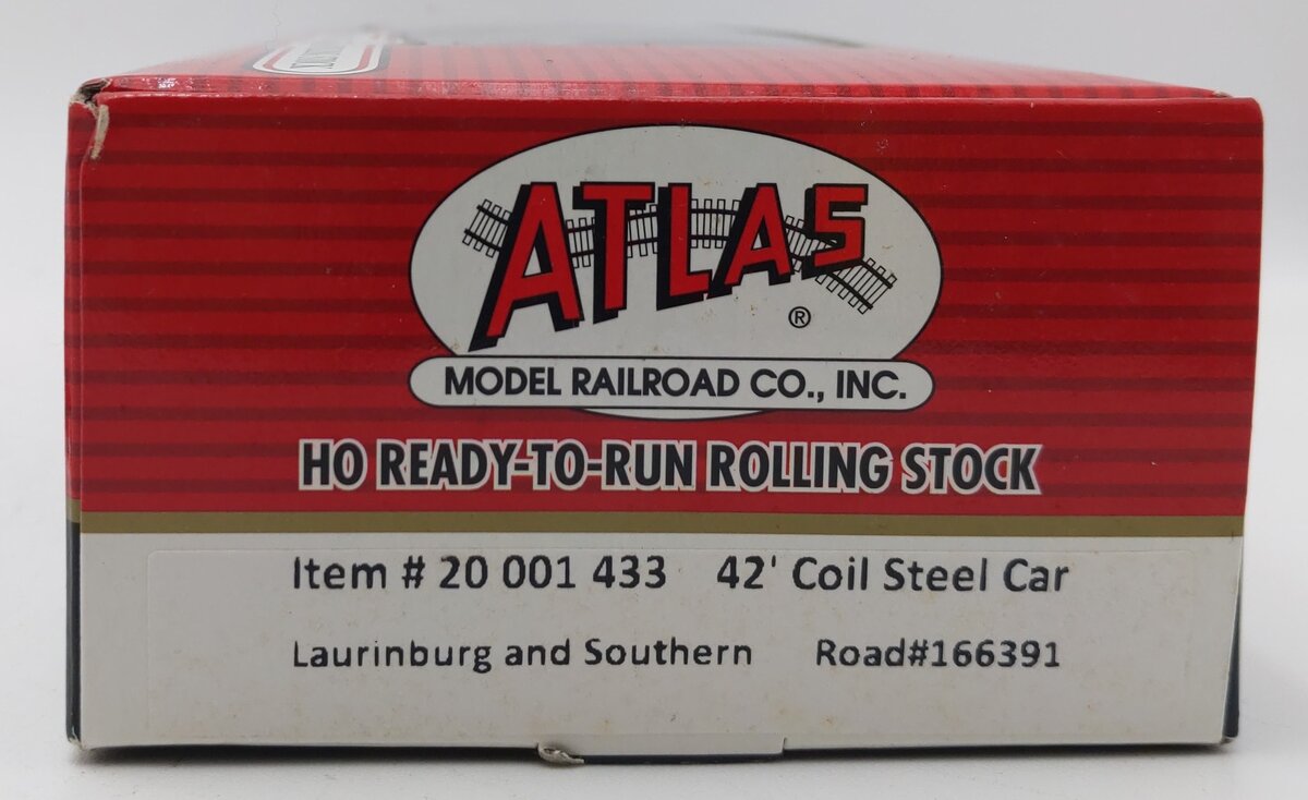 Atlas 20001433 HO Scale LRS 40' Coil Steel Car #166391 LN/Box