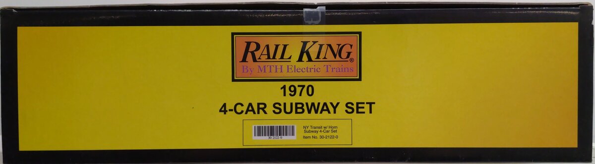 MTH 30-2122-0 O MTA New York City R-42 Subway Car Set (Set of 4) LN/Box