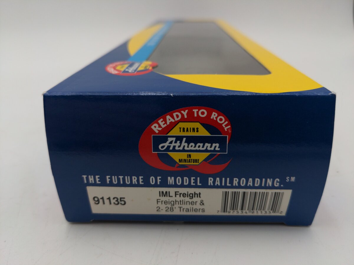 Athearn 91135 HO Scale IML Freight Freightliner & 2-28'' Trailers VG/Box